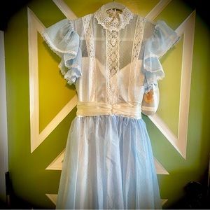 Vintage NWT Gunne Sax Prom Dress Baby Blue Small